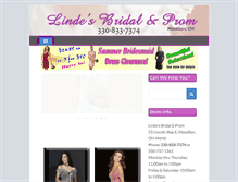 Tablet Screenshot of lindesbridal.com